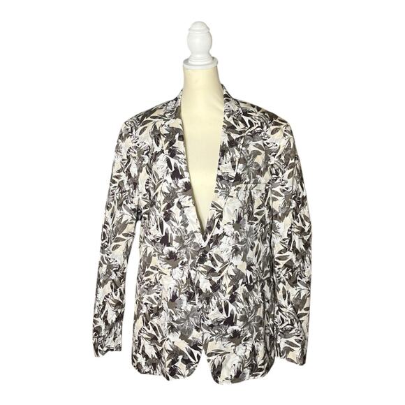 INC International Concepts Macy’s Taupe Tone Comb Floral Blazer NWT US XL - Picture 1 of 13